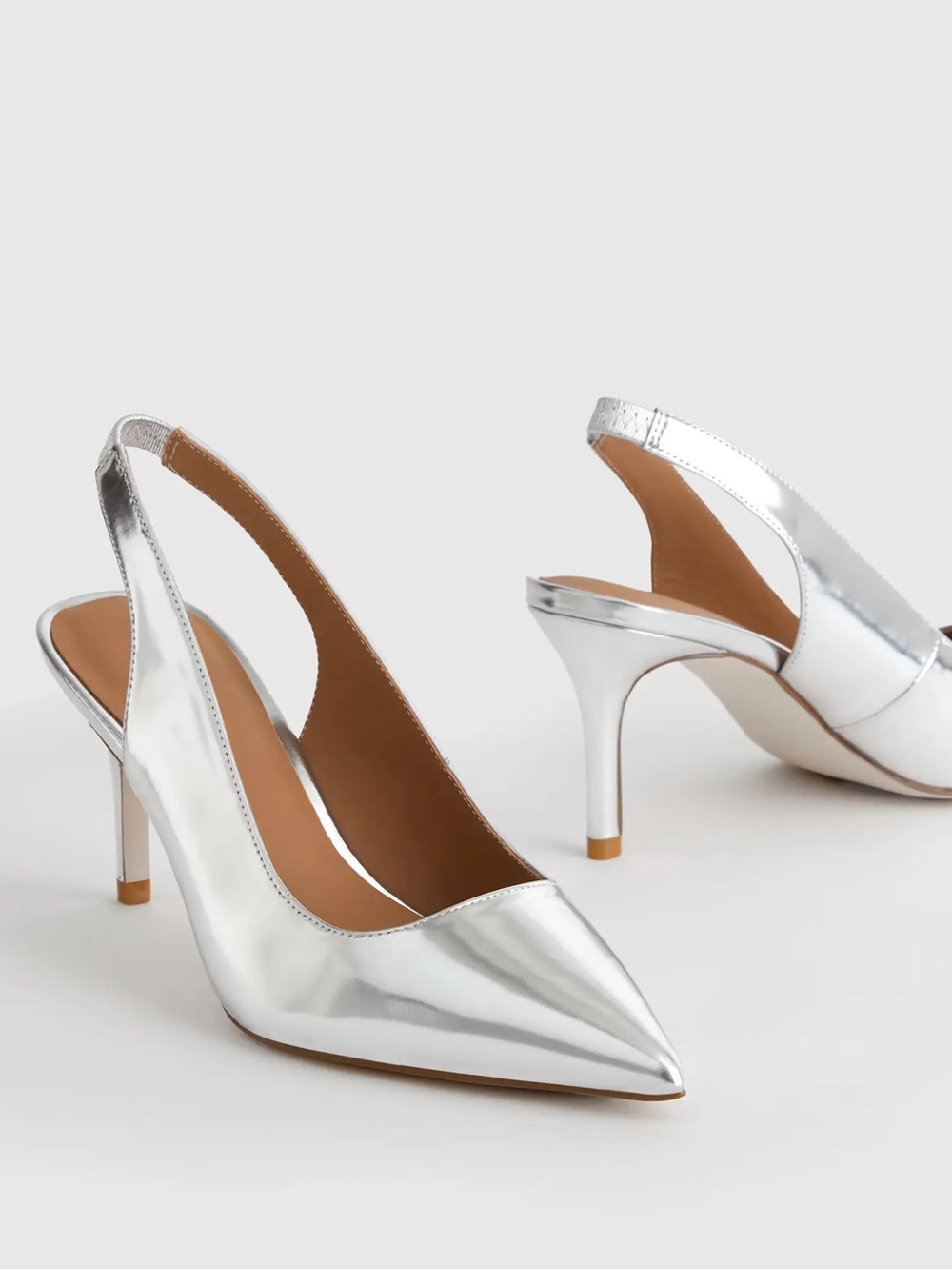 Italian Leather Slingback 75mm Heel